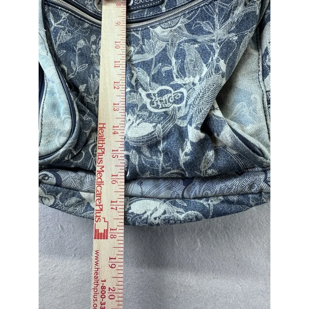 Sakroots Denim Color Block Women's Peace Backpack Multi Pocket Adj Strap Floral